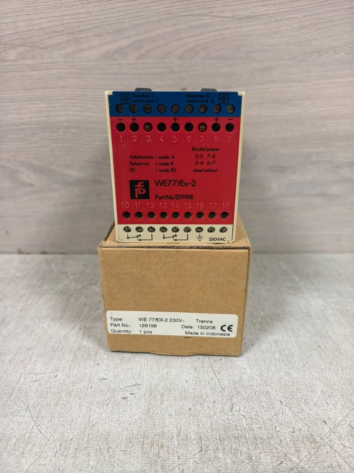 PEPPERL + FUCHS WE77/EX-2 129198 2-CHANNEL SWITCH AMPLIFIER