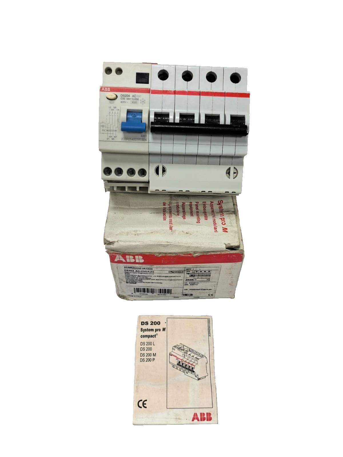 ABB 2CSR54001R1324 RESIDUAL CURRENT CIRCUIT BREAKERS DS204 AC-C32/0,03