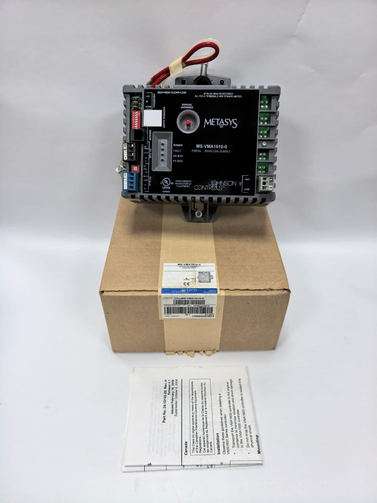 JOHNSON CONTROLS MS-VMA1610-0 VAV MODULAR ASSEMBLY CONTROLLER