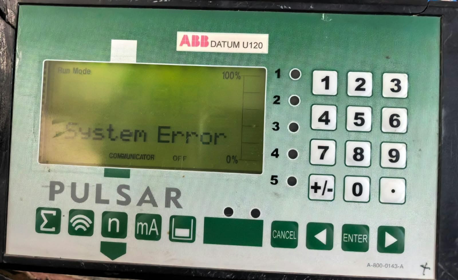 ABB PULSAR DATUM U120 CONTROLLER