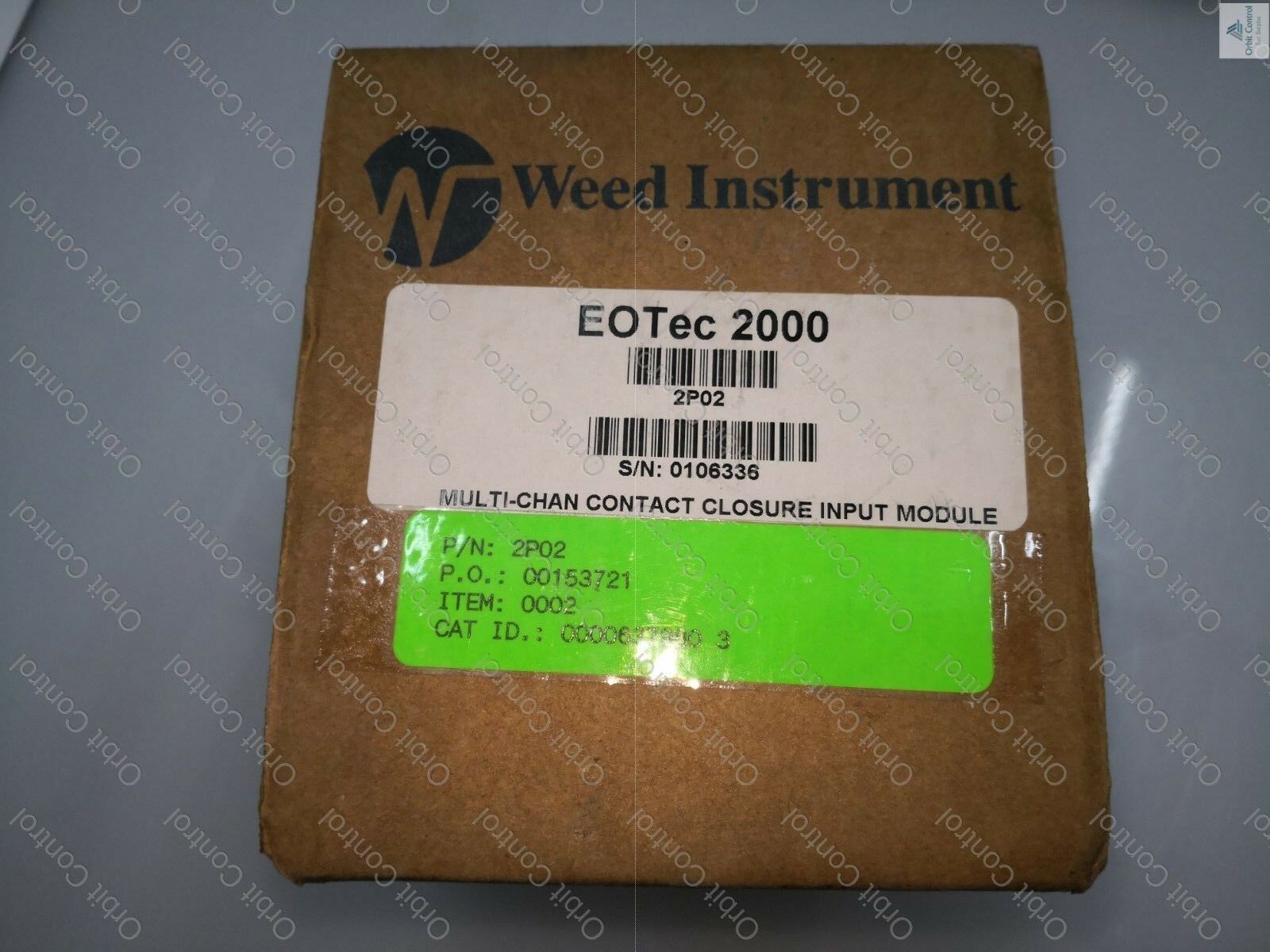 New Weed Instrument 2p02 Eotec 00 Contact Closure Input Module 2 Channel Orbit Surplus