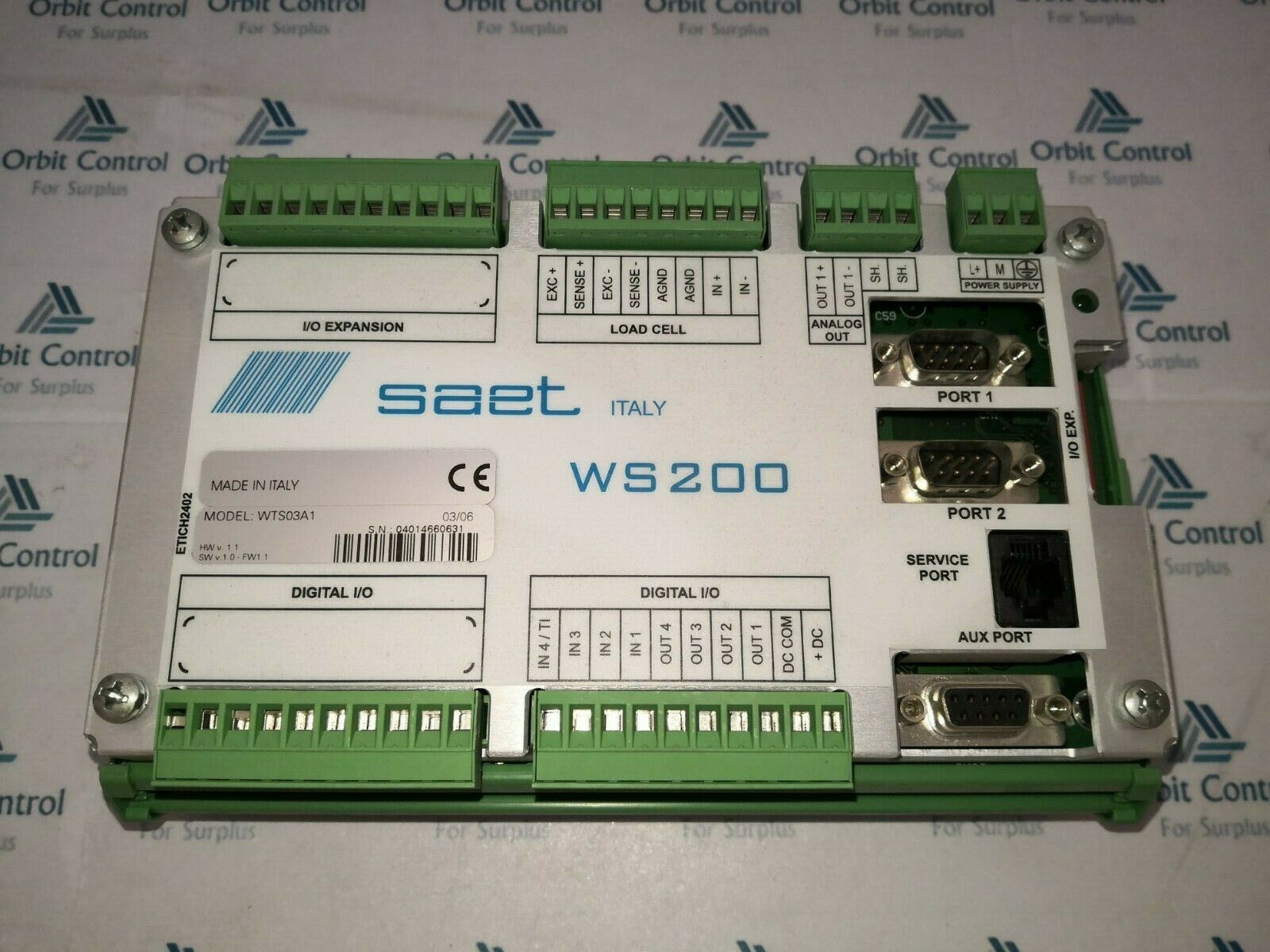 Saet Italy WS200 WTS03A1 HW 1.1 Sw v 1.0 Fw 1.1 ...