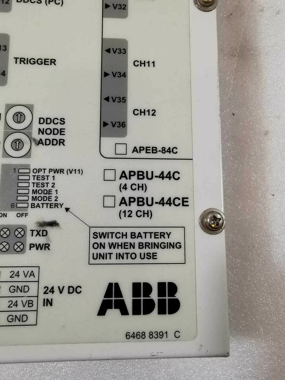 USED ABB APBU-44C / 6468 8391 C Branching UniT PC Board Kit. 68262020G EL -  Orbit Surplus