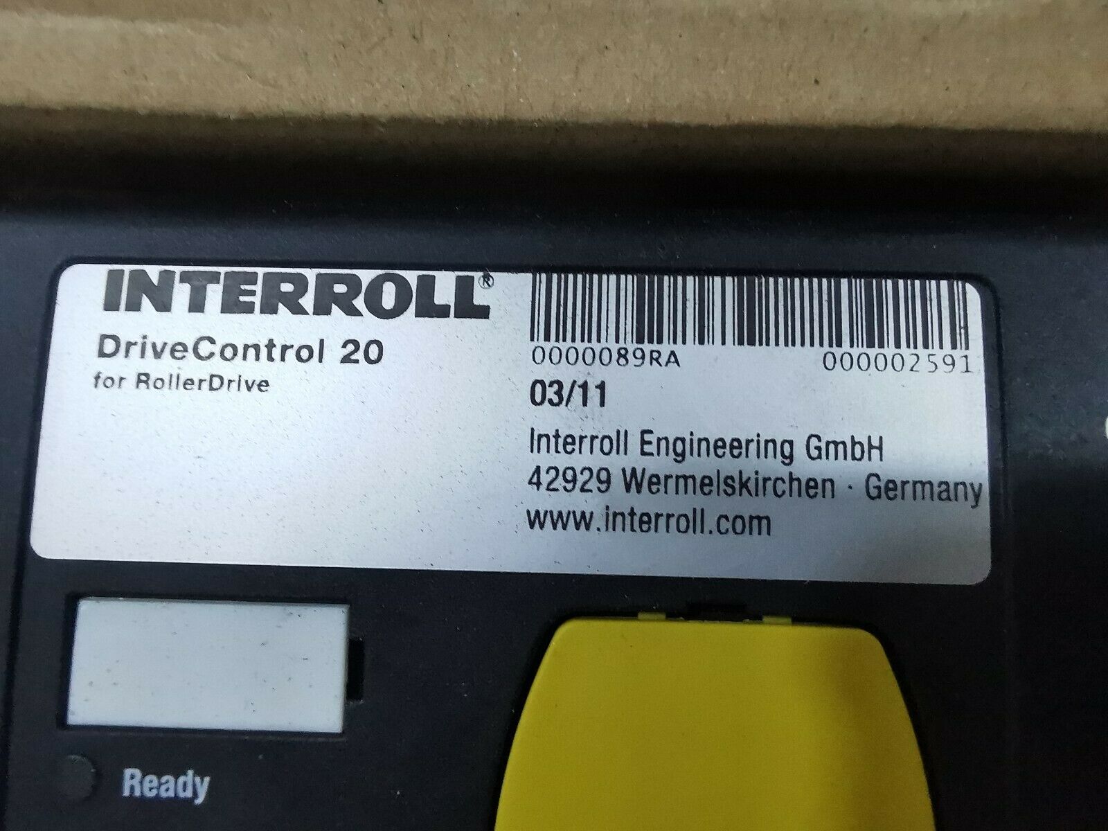 NEW INTERROLL DriveControl 20 For RollerDrive 03/11 - Orbit Surplus