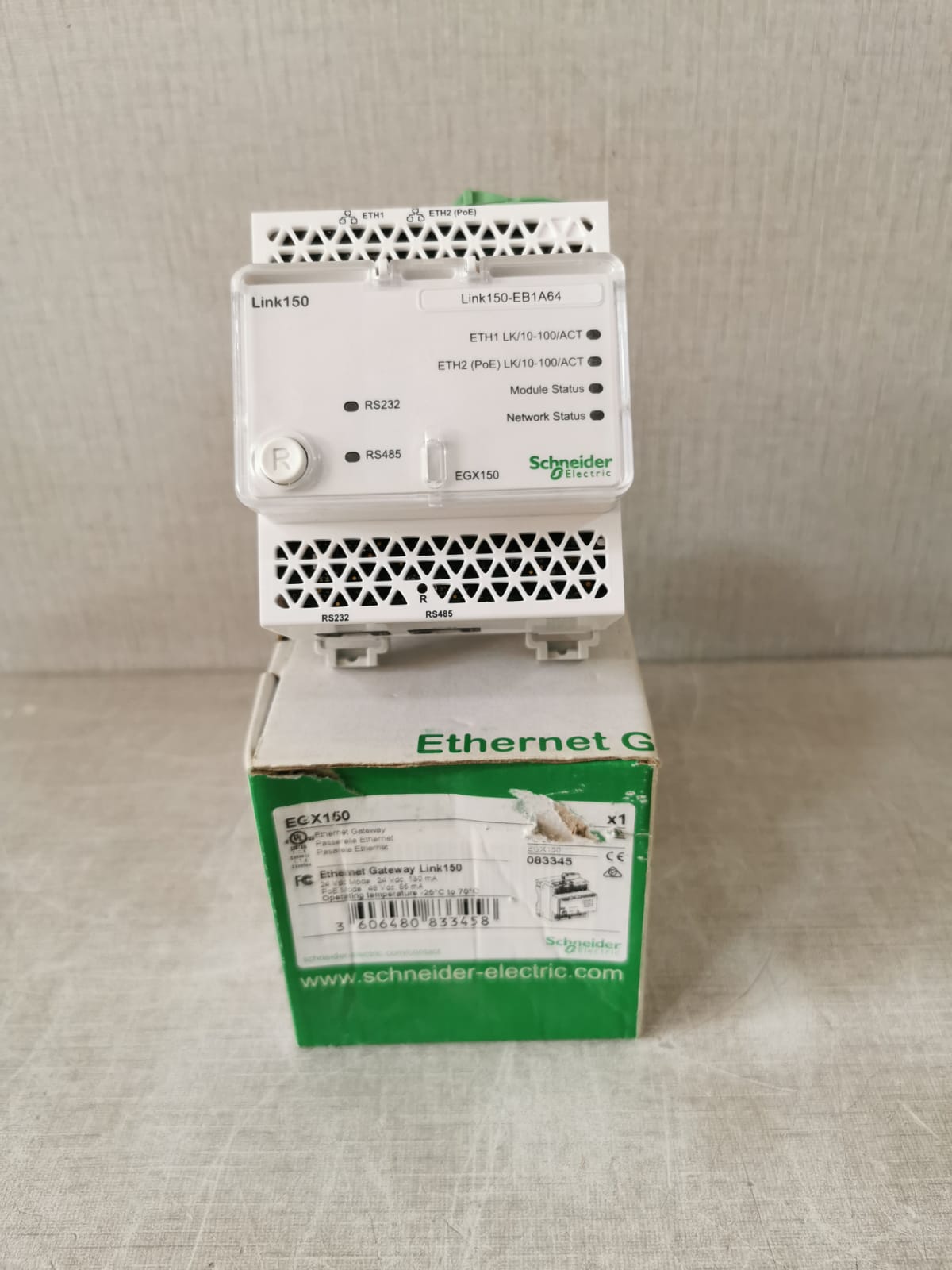 Schneider EGX150 LINK 150 ETHERNET GATEWAY-2 ETHERNET PORT-24VDC