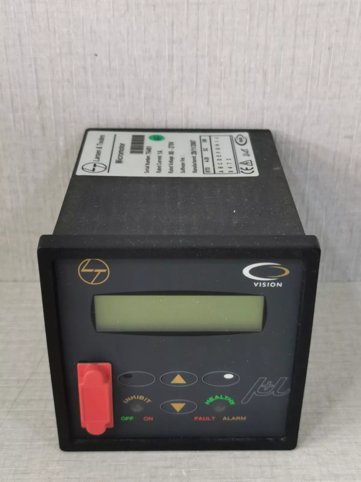 USED LARSEN & TOUBRO MICROMOTOR PROTECTION RELAY VISION - Orbit Surplus